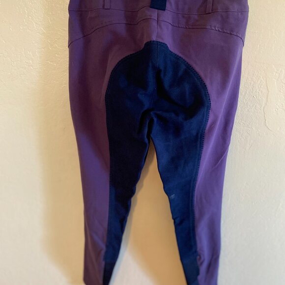 ROMFH Equestrian Apparel Full Seat Breeches Women’s Size 28R — Purple/Navy - Picture 8 of 11